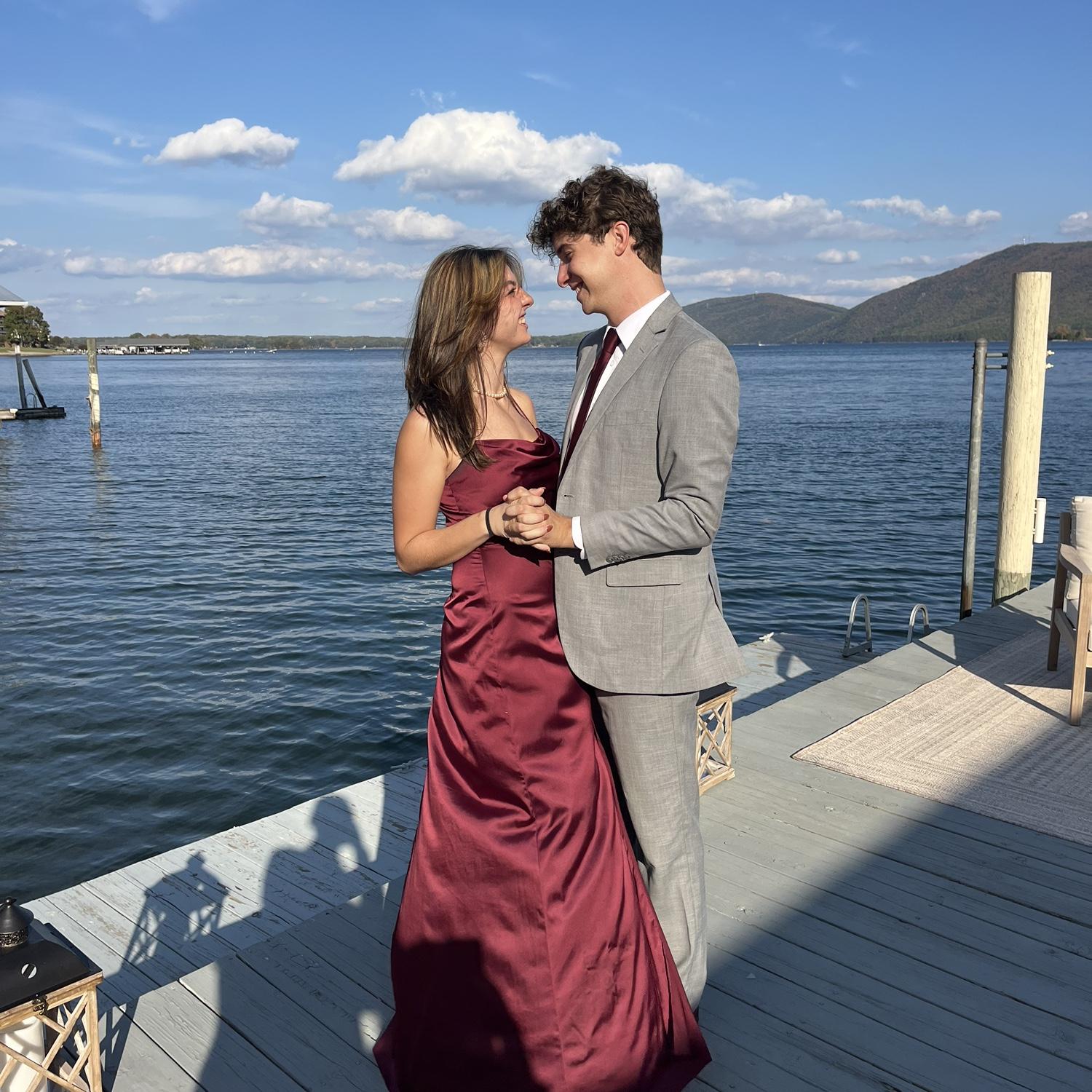 Hunter and Emma’s wedding where we said the next wedding we’re at together will be ours.