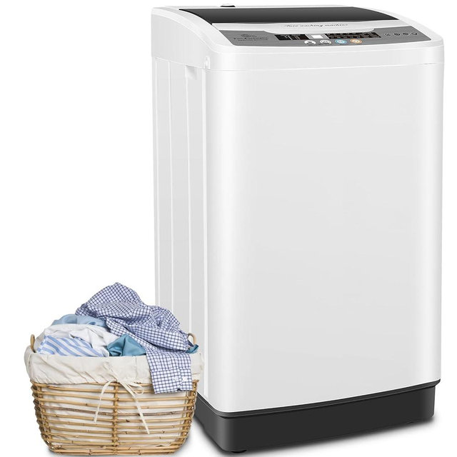 Nictemaw Portable Washing Machine, 20Lbs Capacity Full-Automatic Portable Washer, 2.8Cu.ft Washer and Dryer Combo with Drain Pump, LED Display, 10 Programs & 8 Water Levels for Apartment Dorm RV