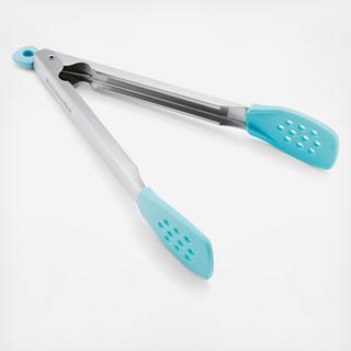 Silicone Tipped Stainless Locking Tongs