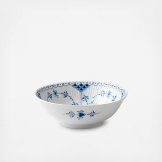 Blue Fluted Half Lace Cereal Bowl