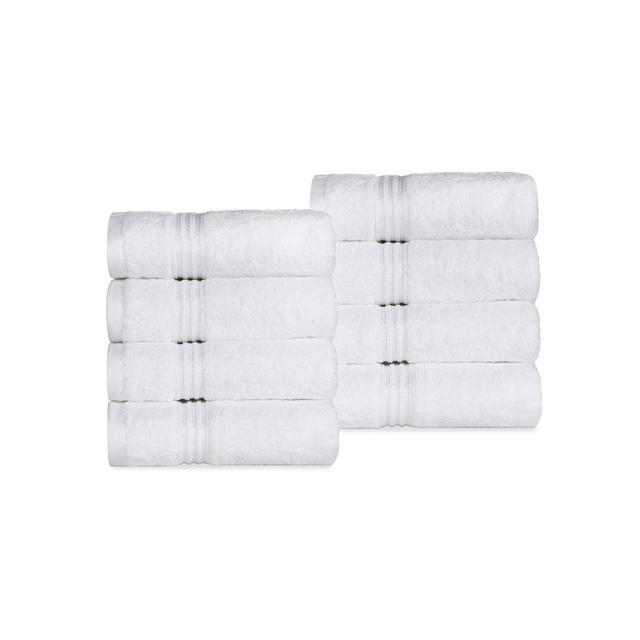 Premium Cotton Heavyweight Plush Highly-Absorbent Luxury Hand Towel Set, White - Blue Nile Mills