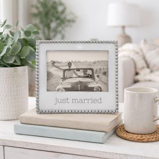 Just Married Beaded 5x7 Frame