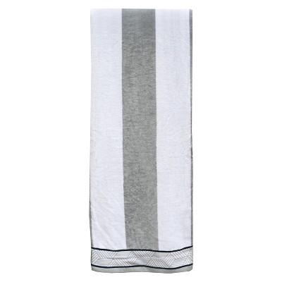 Stripes XL Beach Towel Gray - Evergreen®