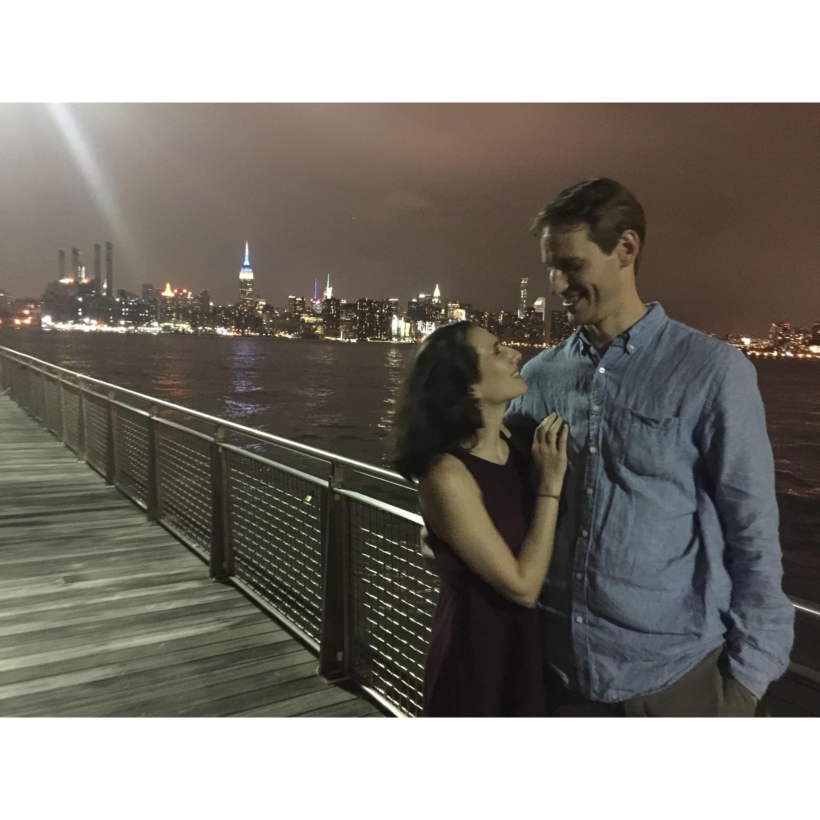 Our first picture together ever taken, in a heat wave in Brooklyn