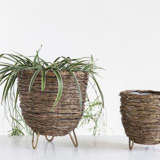 Bamboo Branch 2-Piece Basket Set
