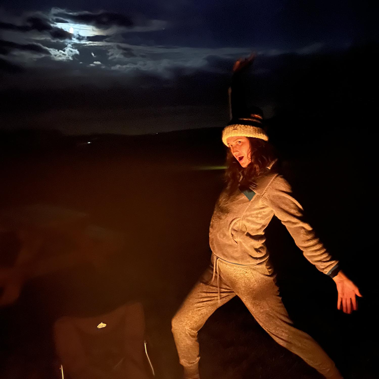Irene and her full moon fire dance