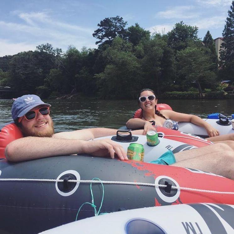 One of our favorite things to do in Atlanta, shooting the Hooch! (Translation for all you non-Atlantans: Tubing down the Chattahoochee River)