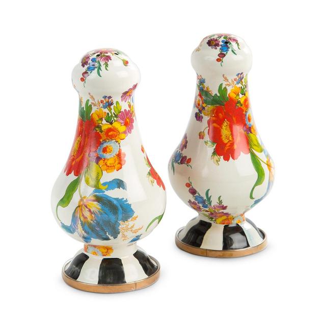 MacKenzie-Childs Flower Market Large Salt & Pepper Shakers