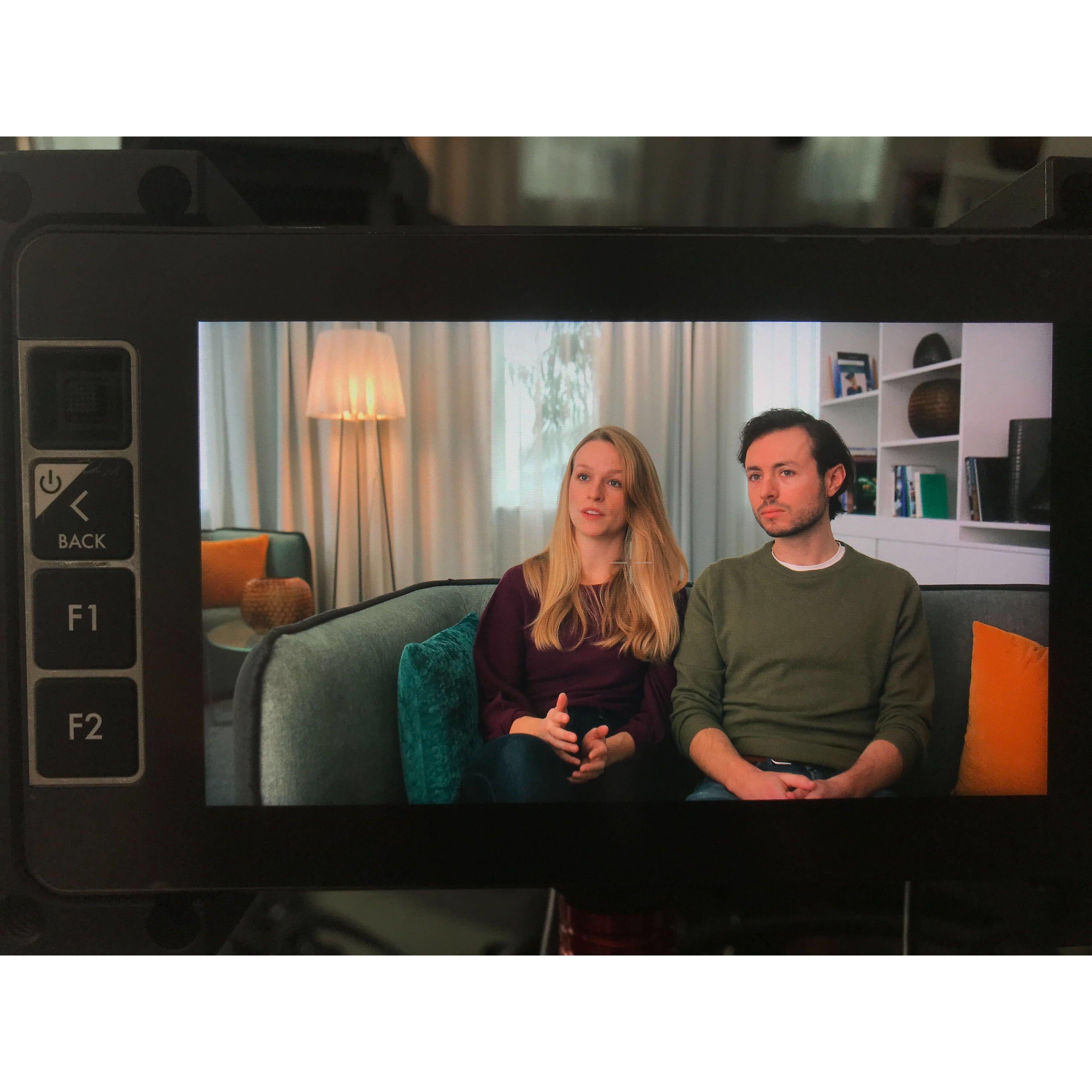 A behind the scenes photo from our House Hunters episode