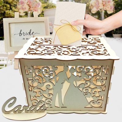 You may find our wedding gift box at the welcome table during the reception.