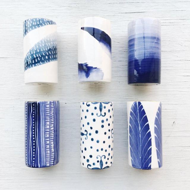 Skinny Vase in Blues