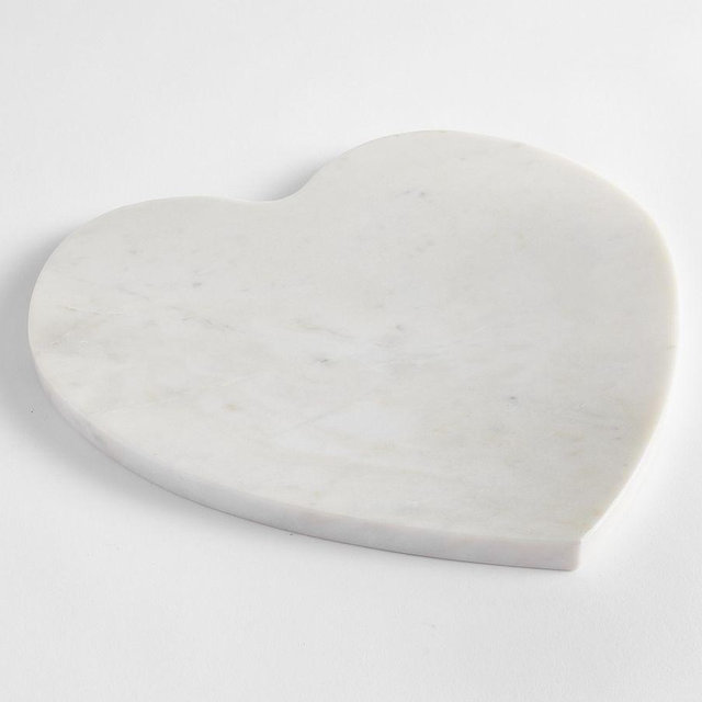 Marble Heart Cheeseboard - White