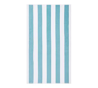 Classic Awning Striped Organic Beach Towel with Monogram (40x72)