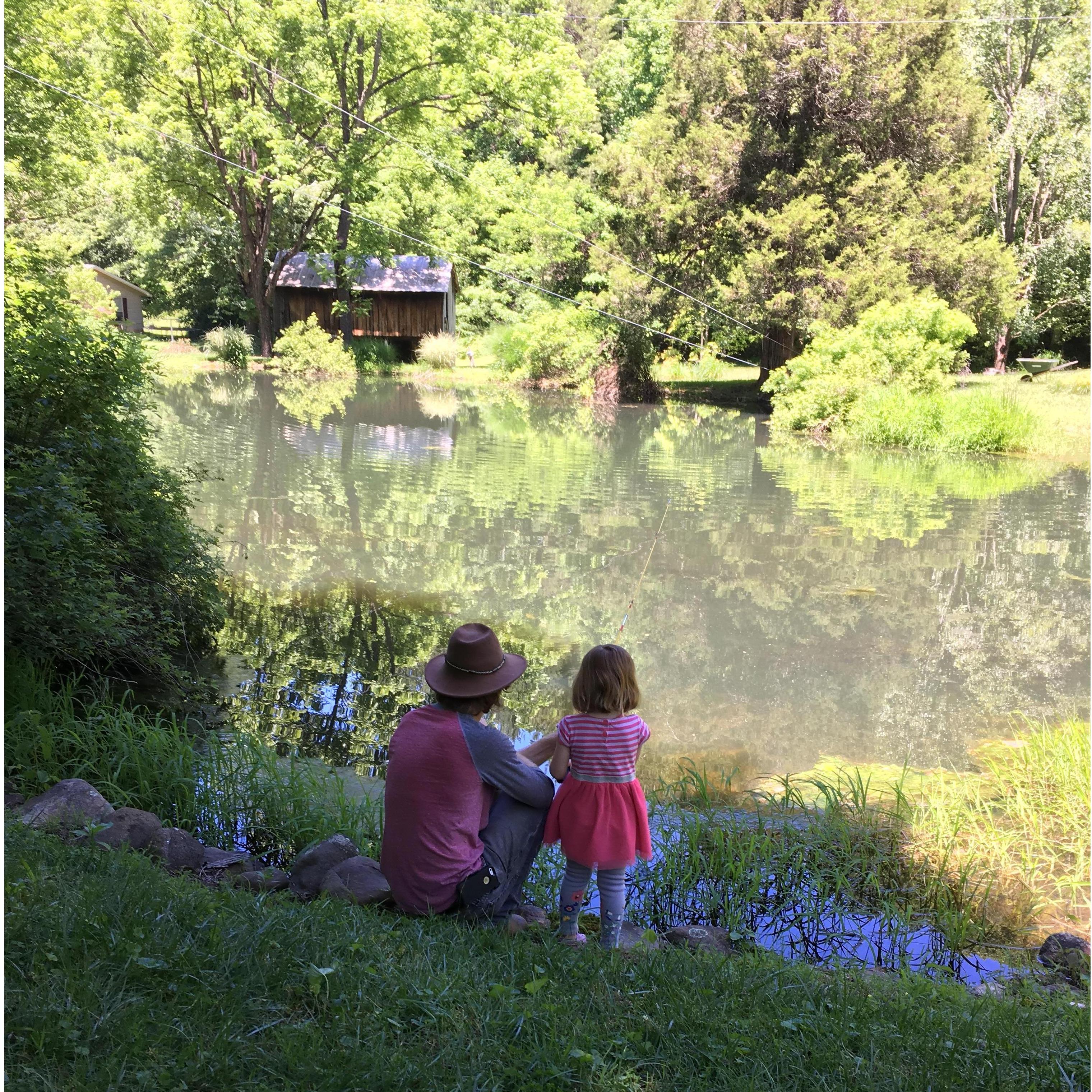 Russel and Sofia fishing