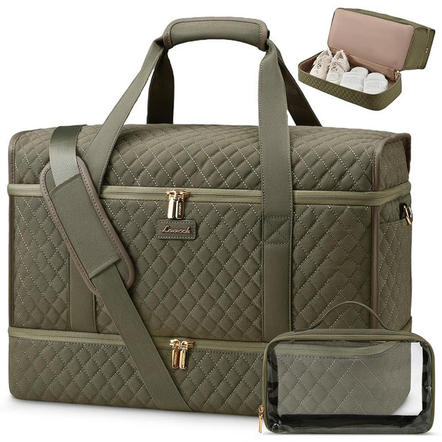 LOVEVOOK Large Travel Duffle Bag, Weekender Bags for Women With Shoe Compartment, Overnight Hospital Bag For Women Labor Delivery, Carry on Bag Personal Item Travel Bag, Yoga Gym Duffel Bag