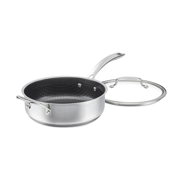 Cuisinart FusionPlus Nonstick Stainless Steel Cookware, 3.5-Quart Sauté Pan with Cover and Helper, PFAS-Free PURELYSEAR Ceramic Non Stick Technology, Scratch Proof, Cool Grip Handles, Dishwasher Safe