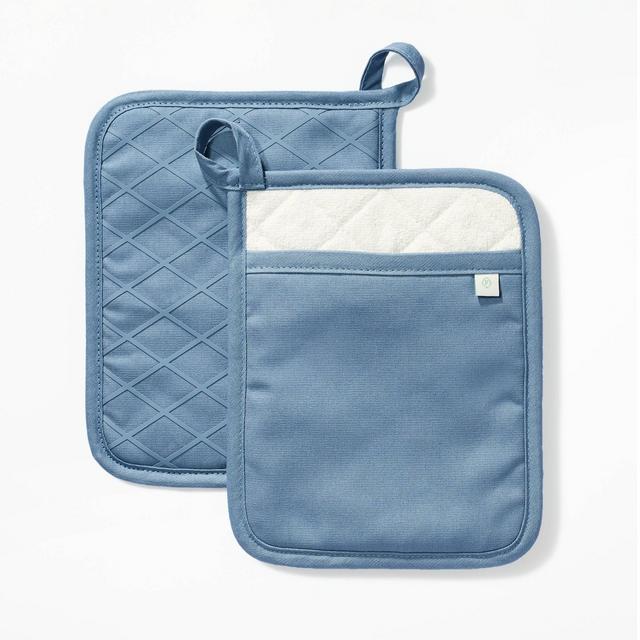 2pk Potholder Blue - Figmint™