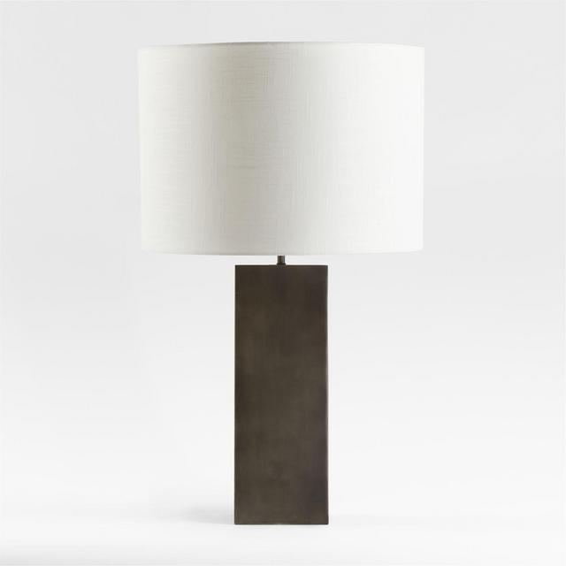 Folie Black Square Table Lamp with Drum Shade