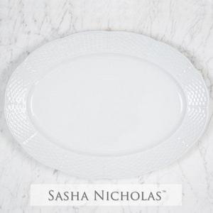 Sasha Nicholas | Weave Simply White Oval Platter