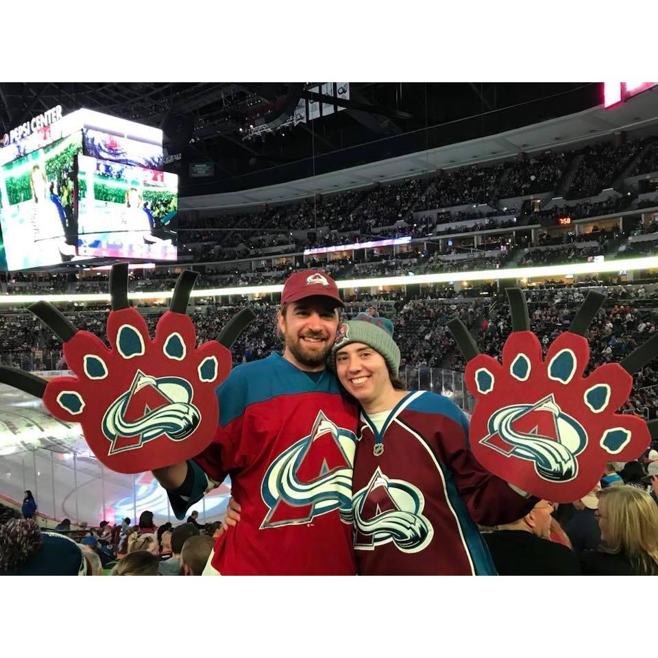 Avalanche game for Wesley's birthday.  The Avs won this game and got in the playoffs.