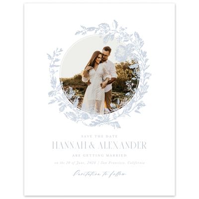 Sweet Blue Wedding Digital Save the Date - Treviso Photo