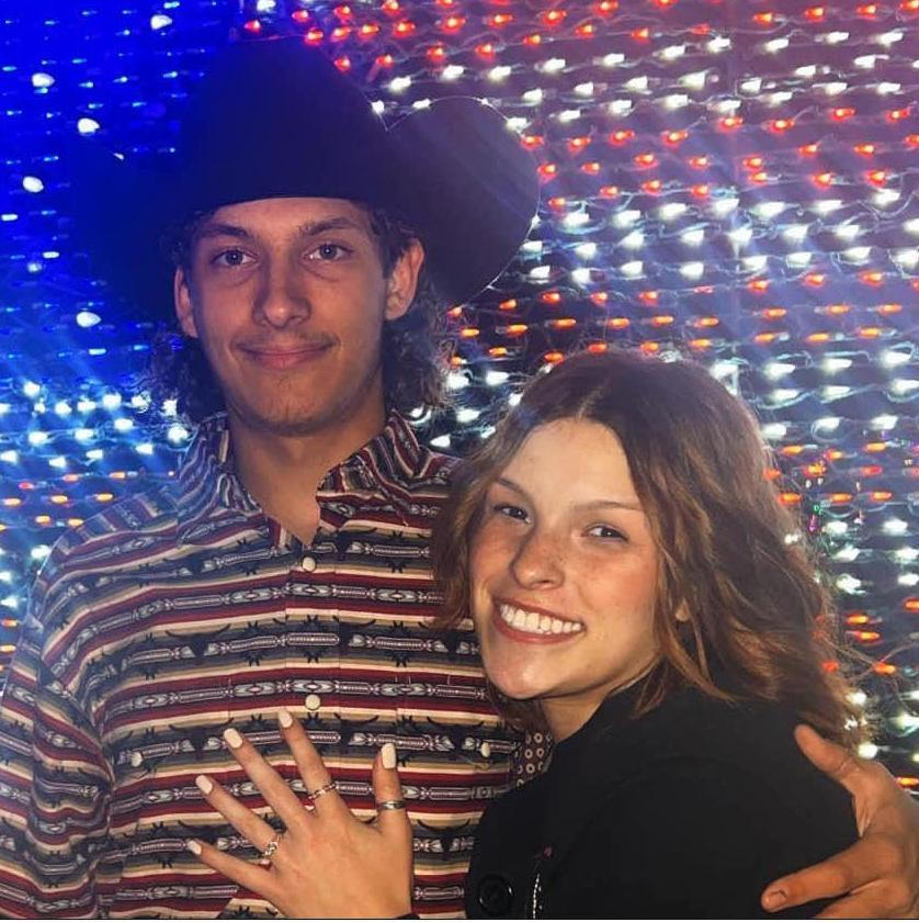 This picture was taken right after he proposed!