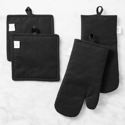 Williams Sonoma Oven Mitt & Potholder Set, Set of 2 (Gray/Tan)
