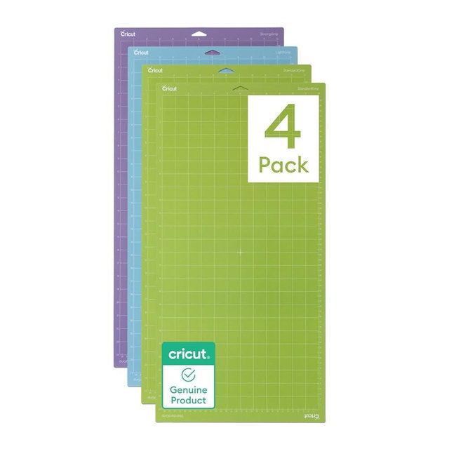 Cricut Mat Variety Pack (4 Count, 12in x 24in) - for Explore & Maker Machines - Includes 2 StandardGrip, 1 LightGrip, 1 StrongGrip