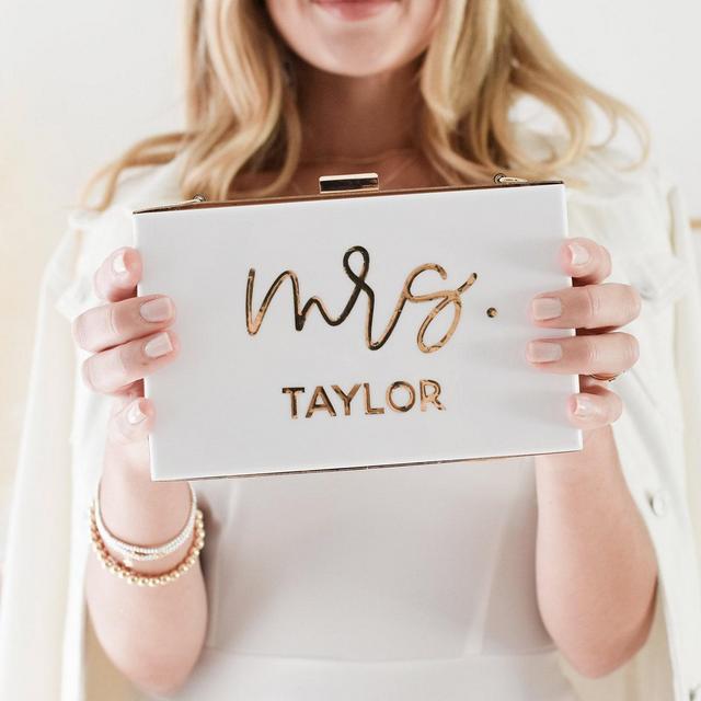 Mrs Purse Bride Clutch Purse for Wedding...