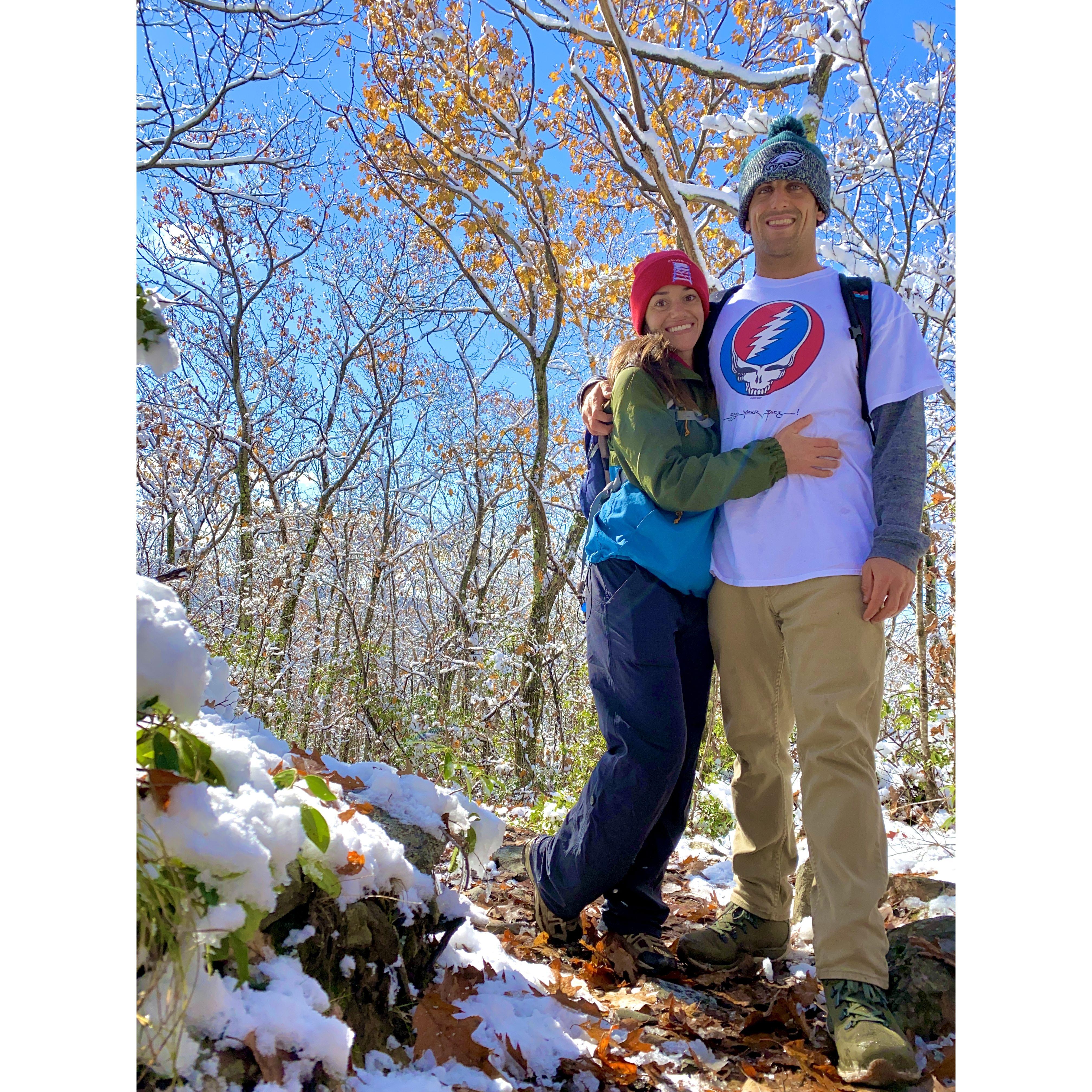 Our first hike together in Massachusetts on October 21, 2020.