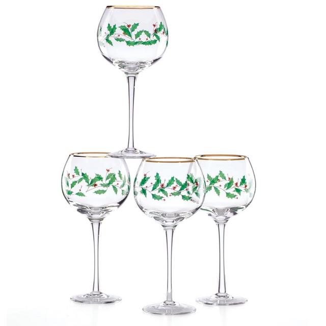 Lenox Holiday Wine Glass Set of 4