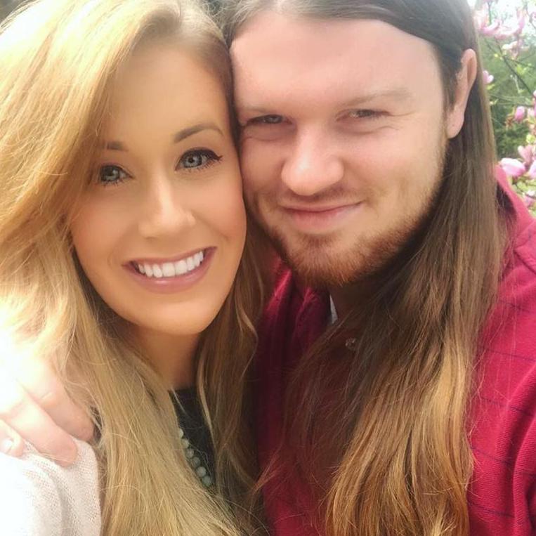 A selfie from our one-year dating anniversary. We were headed out to get Mexican food!