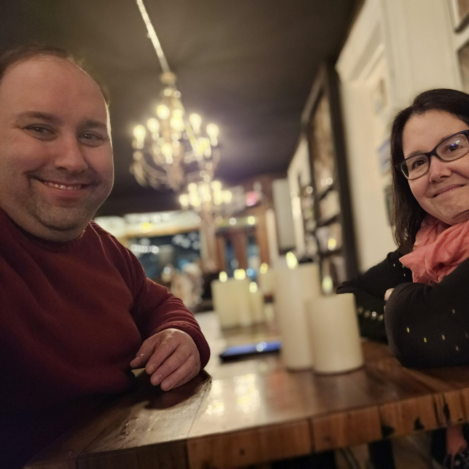 A winter visit to Portsmouth, NH (and excellent espresso martinis at "Cup of Joe" cafe.)