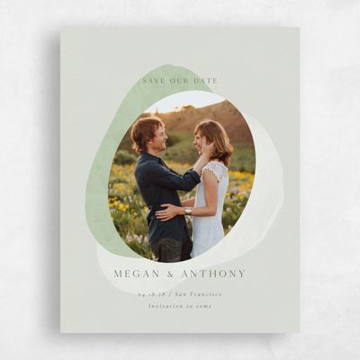 Laurel Green Wedding Save the Date - Madrid Photo