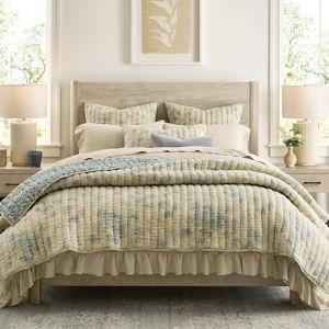 Floral Cloud Reversible Quilt - Blue Multi, Standard