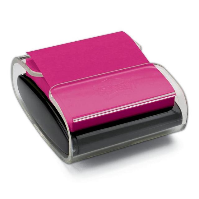 Post-it Pop-up Notes Dispenser, 3x3 in, Black Base Clear Top, Pack Includes Dispenser and a 45-Sheet Pad of Pop-up Notes (WD-330-BK)