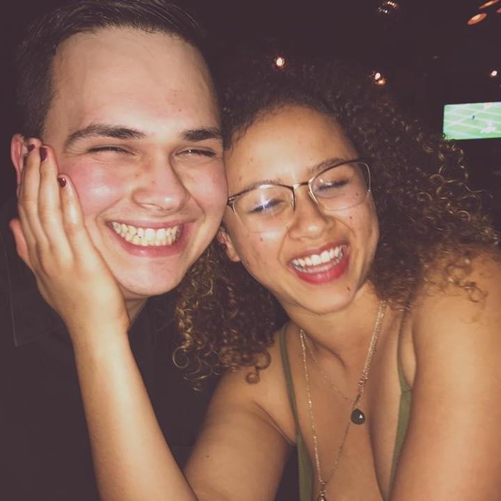 This was our first picture together ever, taken at a happy hour with Hannah in fall 2016
