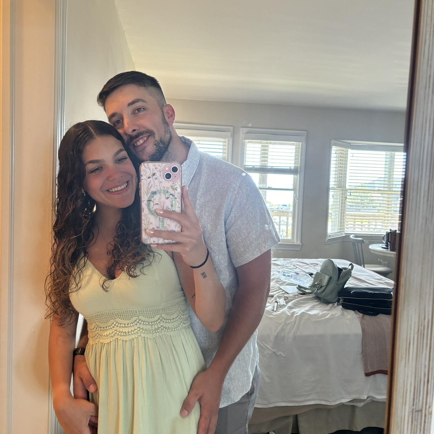 Minutes before Sean proposed!