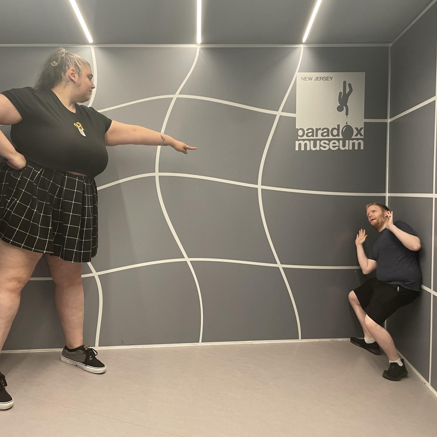Here’s some forced-perspective fun at the paradox museum.