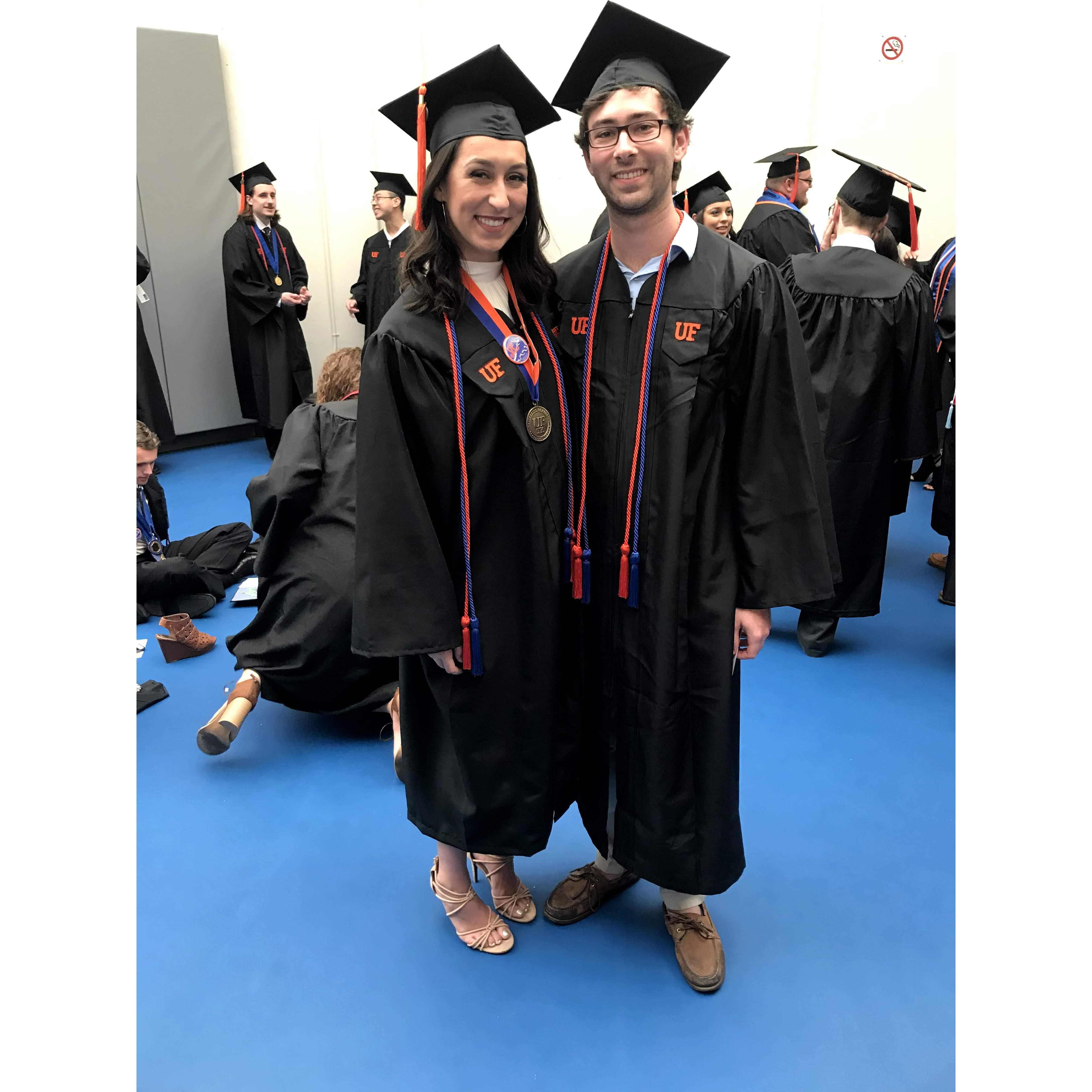 Daniel and Em at UF graduation 05.2018