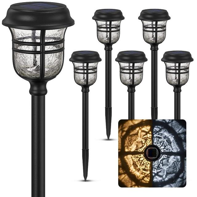XMCOSY+ Solar Outdoor Lights Pathway - 6 Pack Outdoor Solar Lights for Yard, Auto On/Off IP65 Solar Garden Lights Outdoor Waterproof LED Solar Garden Lights for Landscape Lawn Driveway Walkway