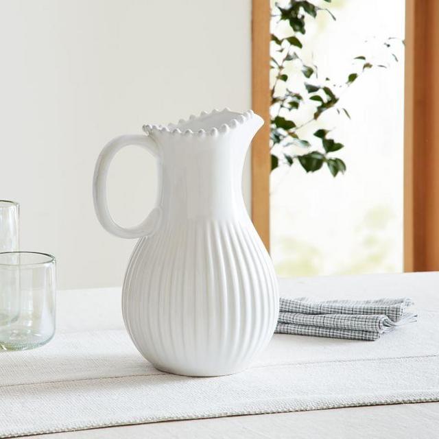Pearl White Pitcher