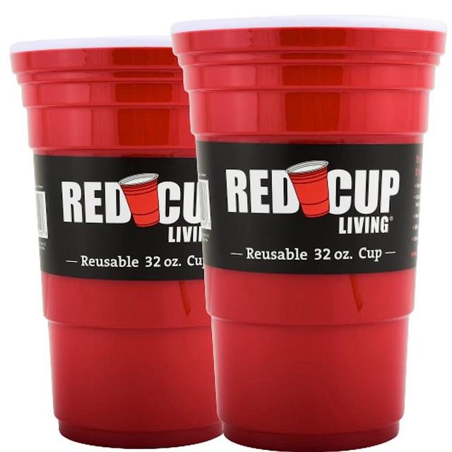 Red Cup Living Reusable Red Plastic 32 oz Cup - Set of 2
