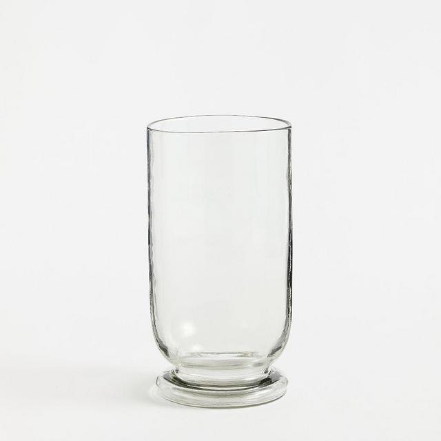 Footed Recycled Glass Hurricanes: Clear: Small