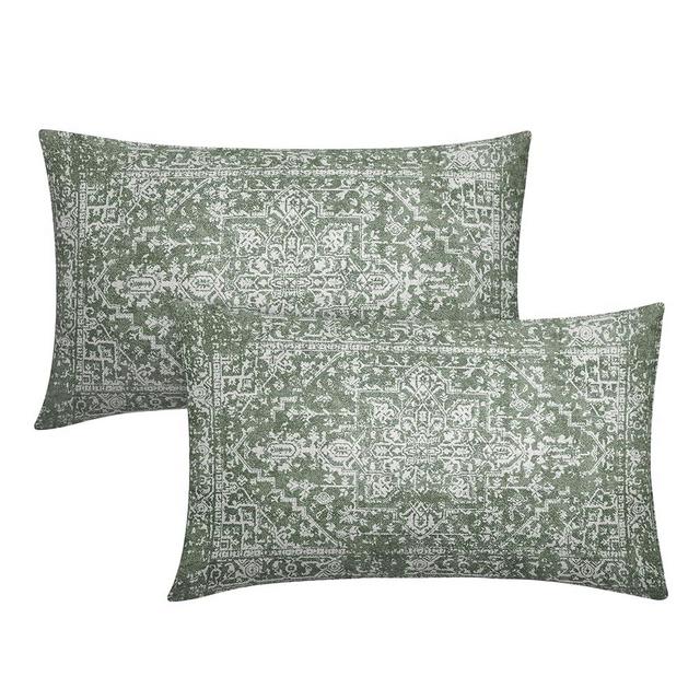 Sage Green Boho Lumbar Pillow Covers 12x20 Inch Bohemian Carpet Ethnic Decorative Rectangle Pillow Cases Beige Tan Gray Floral Cushion Covers Farmhouse Home Decor For Sofa Couch Outdoor Set of 2