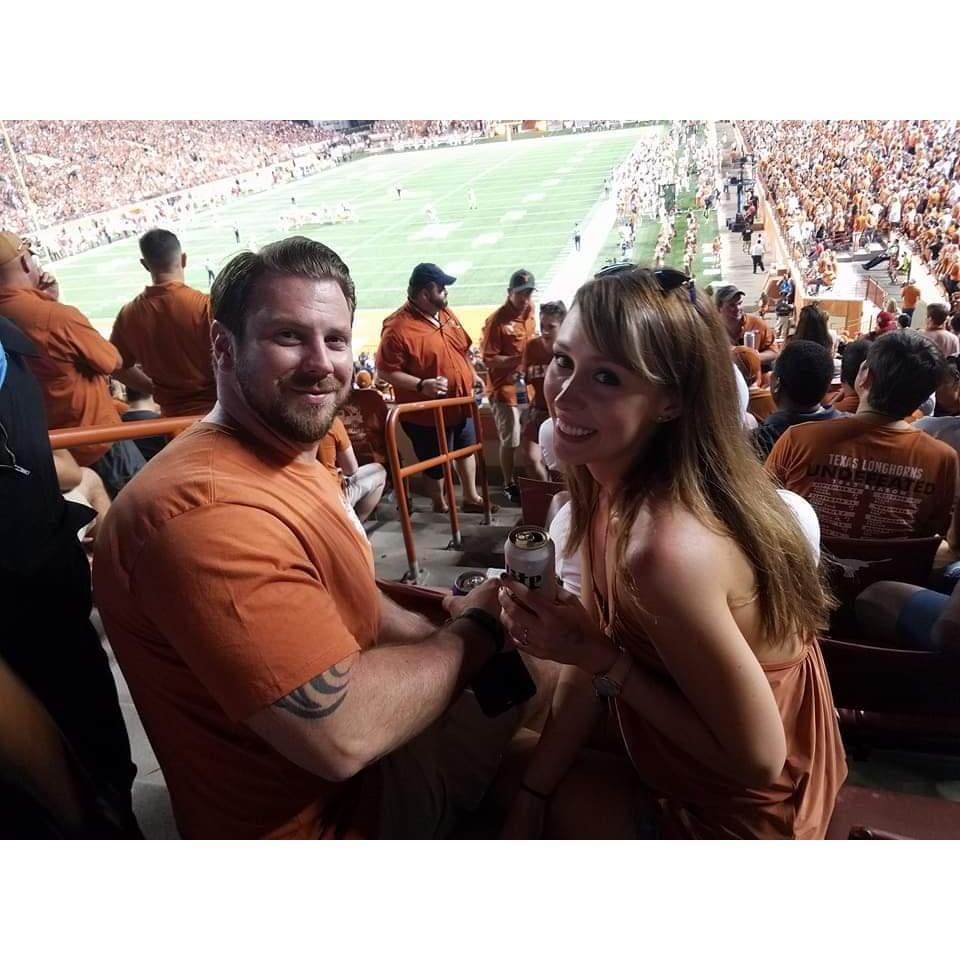 Our first college football game in Texas