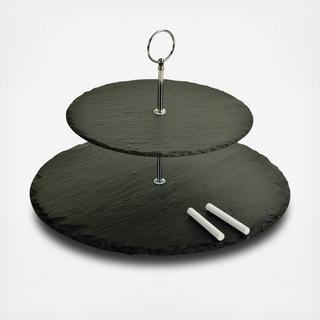 Serat 2-Layer Slate Cheese Board with Soapstone Chalk