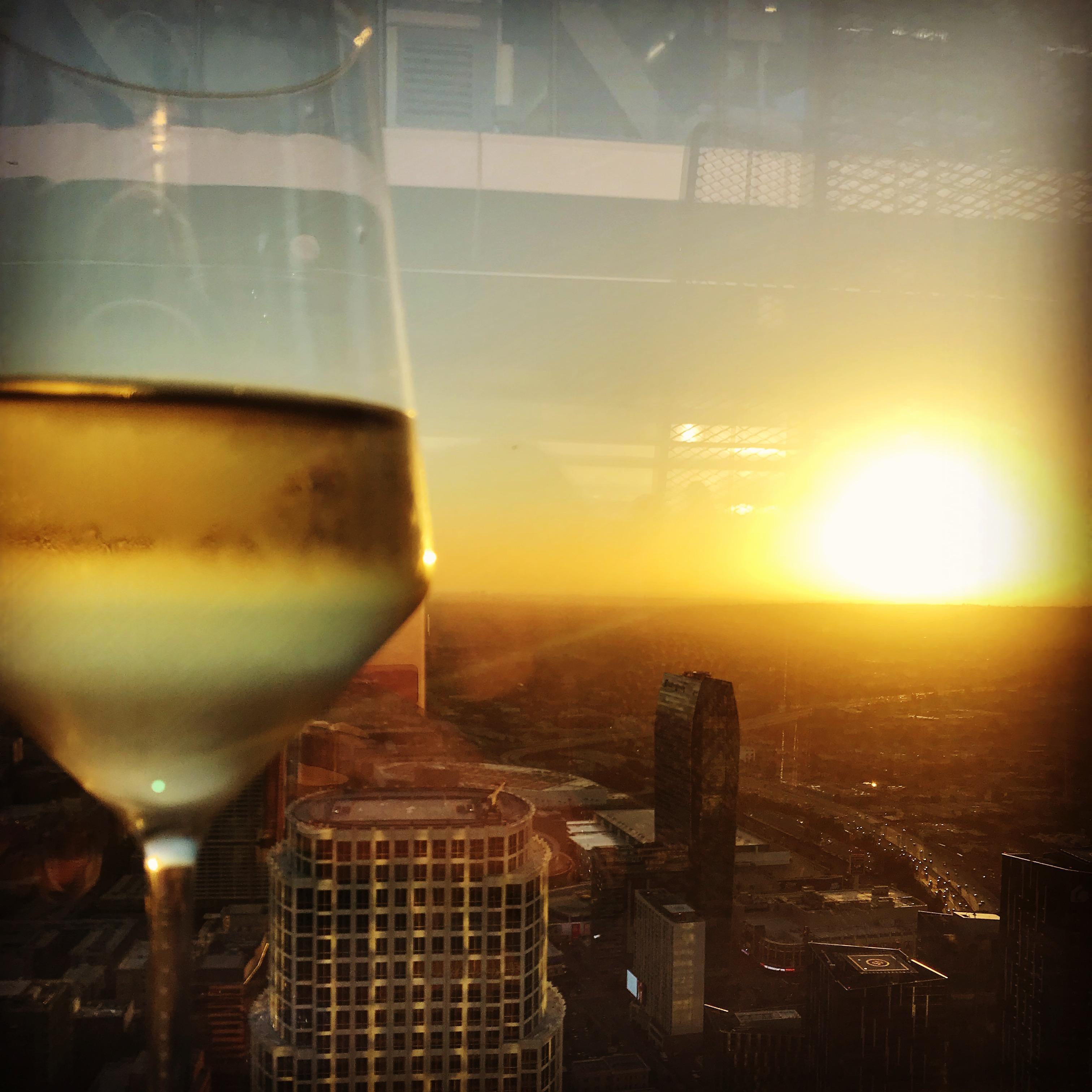 Our first sunset downtown Los Angeles