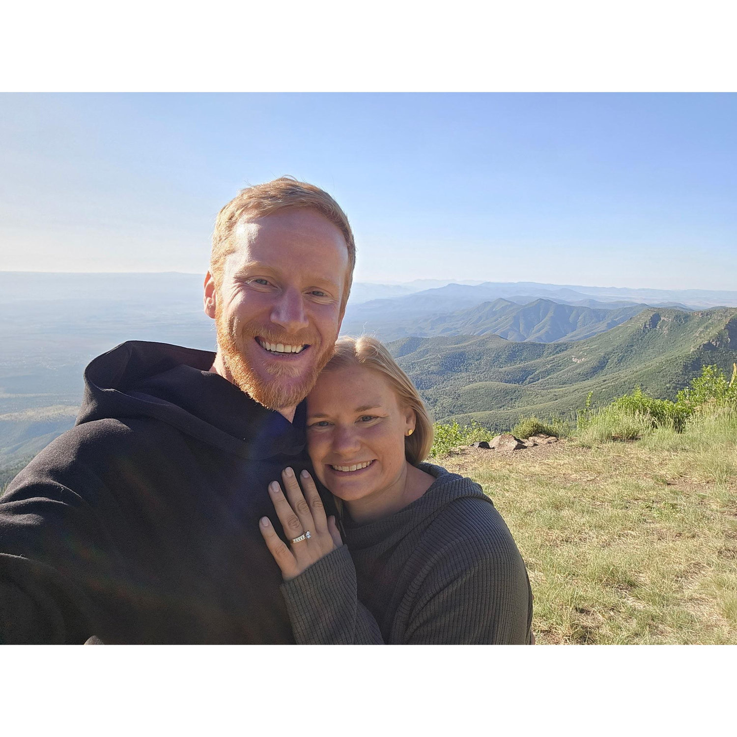 Engaged on Mingus Mountain