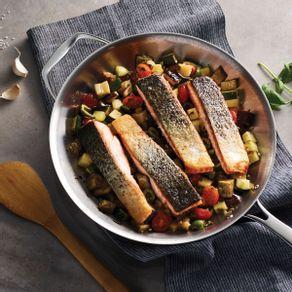 Tramontina 12 in Tri-Ply Clad Stainless Steel Fry Pan w/Helper Handle